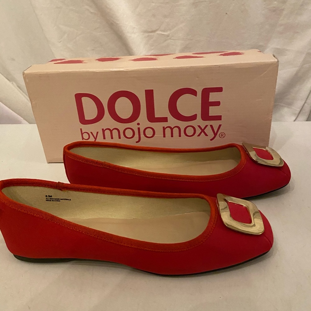 Dolce by Mojo Moxy kacey red flats 8.5 NIB